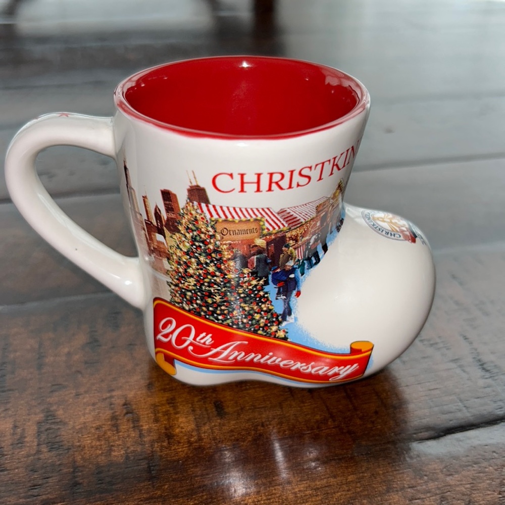 White Christkindlmarket 20th Anniversary Boot Coffee Mug‎